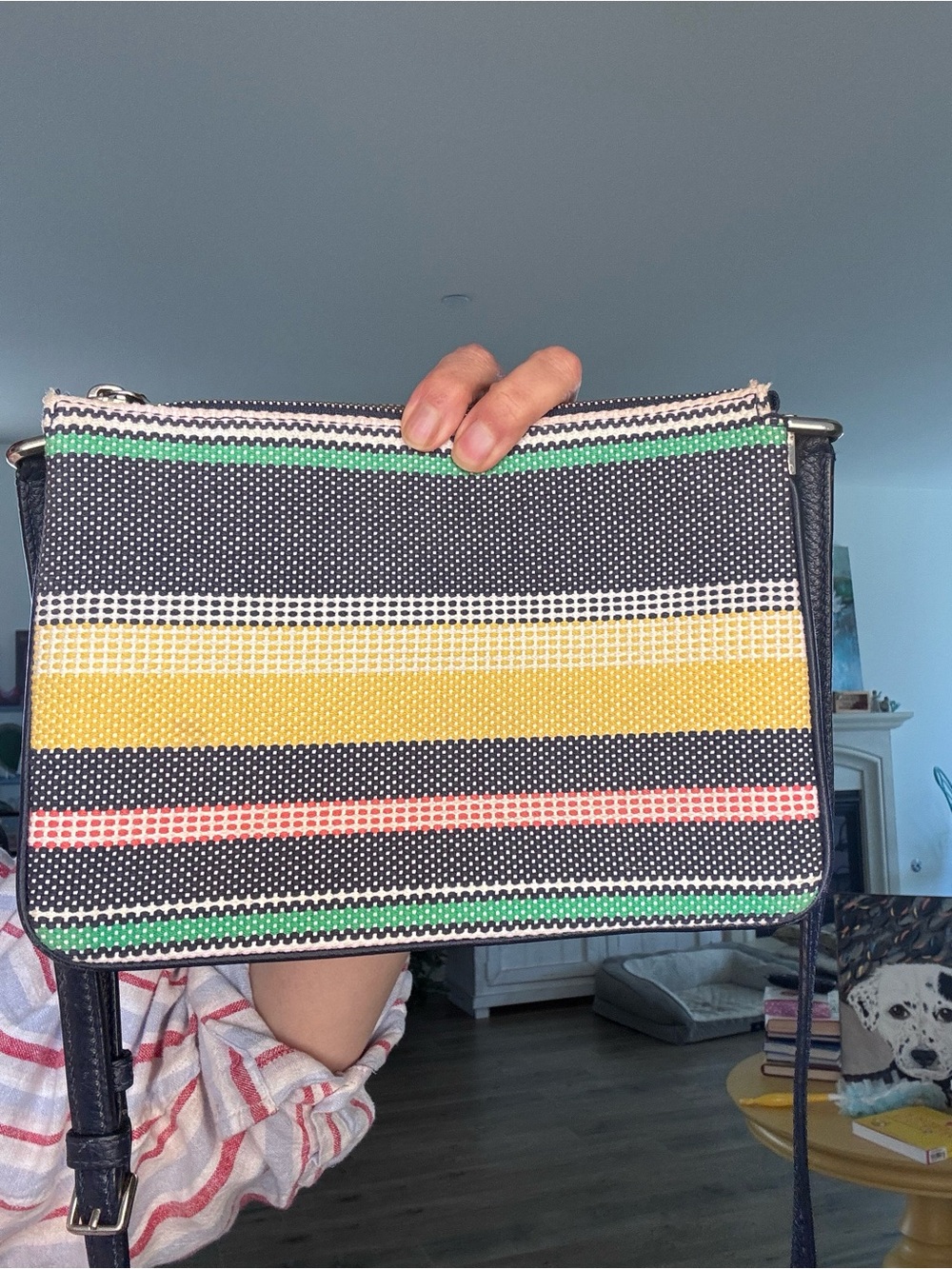 Kate Spade Boardwalk Stripe Triple Gusset Crossbody bag - Picture 4 of 12